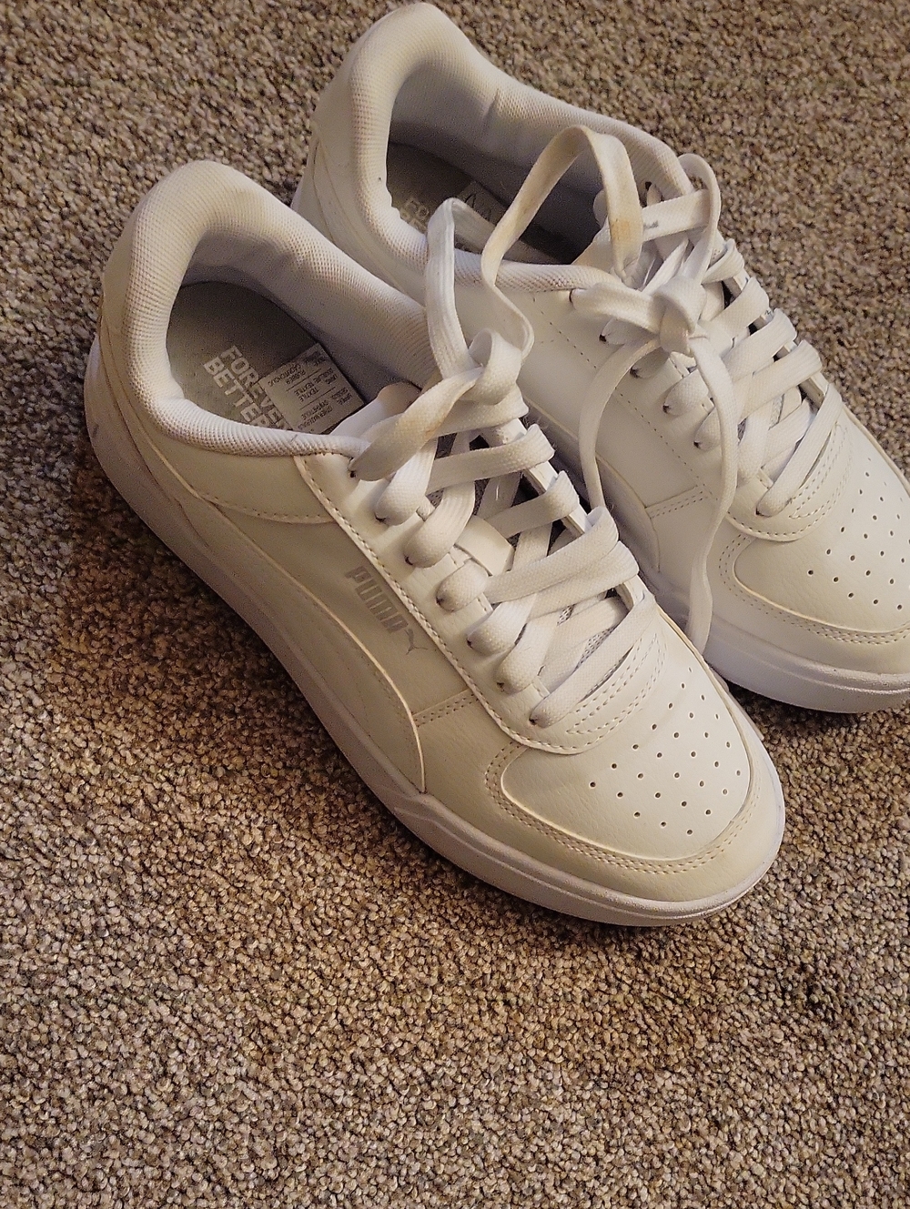 Puma White Low-Top Sneakers